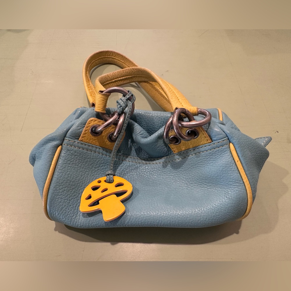 Marc Jacobs Blue and Yellow Leather Mini Handbag